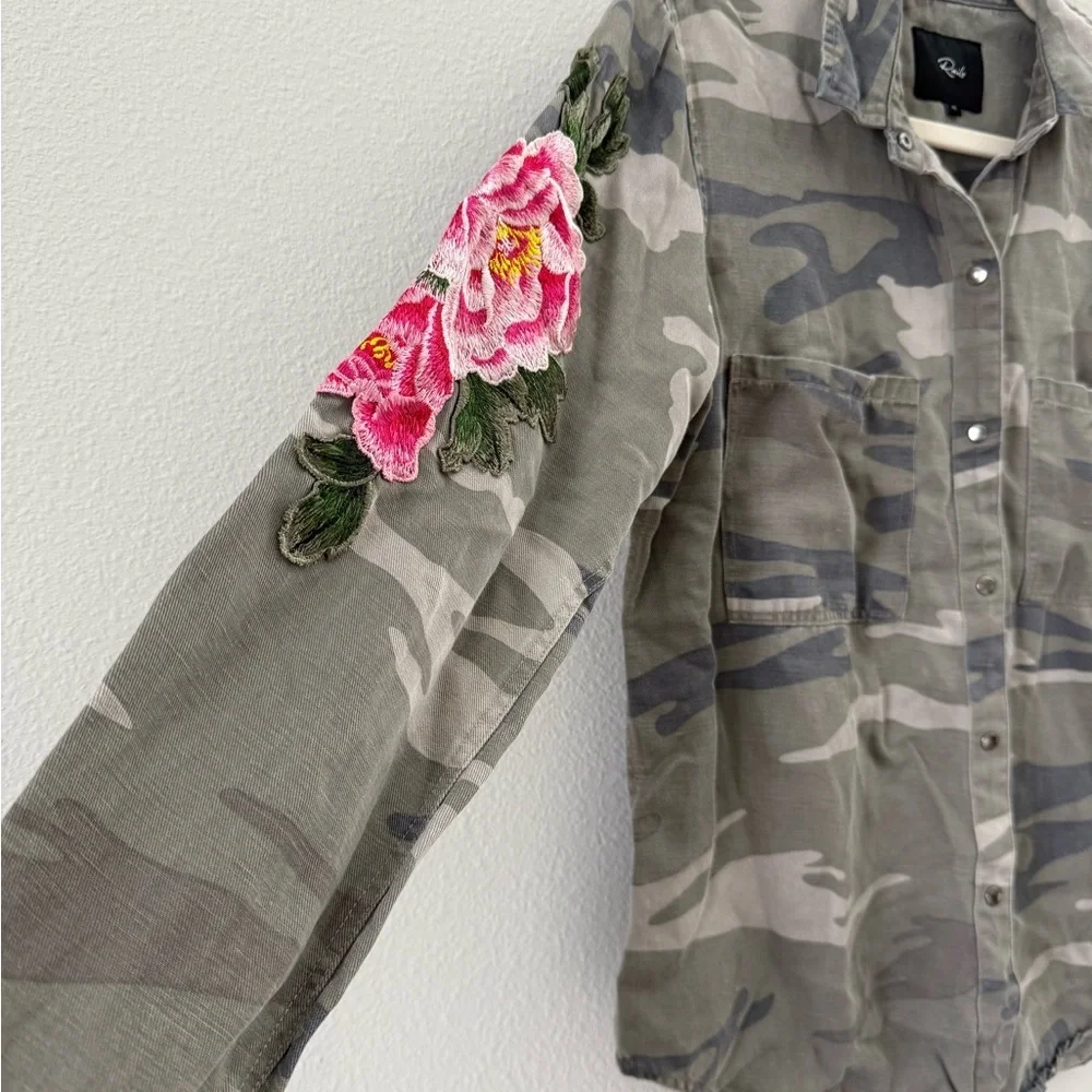 Rails Marcel Embroidered Camo Shirt - Picture 3 of 8